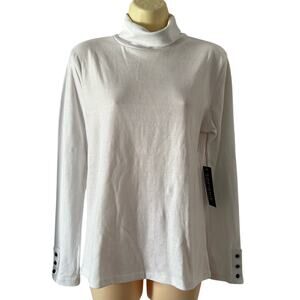 Sofishie turtle neck White Long Sleeve Women’s Size Large Wardrobe Basic